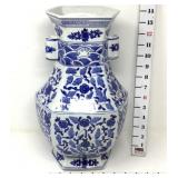 Oriental Blue & White Porcelain Vase