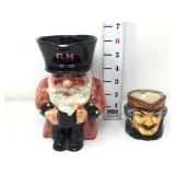 Staffordshire Chelsea Pensioner & Japan Toby Mugs