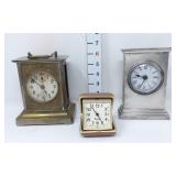 (2) Wind Up & (1) Battery Clock - Not Tested