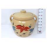 Vintage Floral Stoneware Cookie Jar