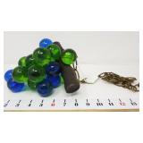 Vintage Lucite Blue & Green Grapes