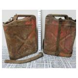 (2) Vintage Military Gas Cans