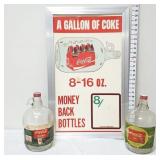 "A Gallon of Coke" Store Poster w/(2) Gallon