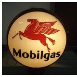 Original Mobile Gas Pump Globe in Metal Frame.