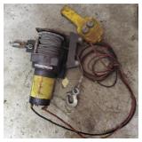 Winch and control 1.5 h.p. electric motor