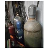 One saline tank and three oxygen tanks