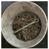 Bucket of cotter pins