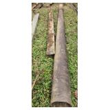 Round 8 inch pipe, approximately 15 feet long and