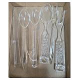 Glass forks spoons and knife