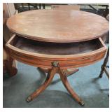 Round table, with drawers, 28x30