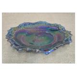 Carnival glass serving dish