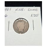 1901 Liberty dime