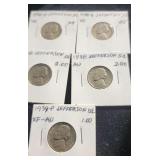 Group of 5 1938 nickels