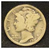 1921 Mercury Dime