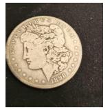 1898 S Morgan silver dollar