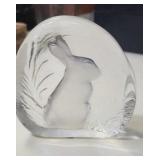 Crystal bunny paperweight