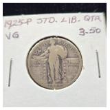 1925 P standing liberty quarter