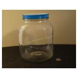 Miracle Whip square glass jar, 8" x 6"