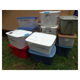 12 storage totes w/lids