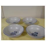 4 Pfaltzgraff Yorktowne Cereal Bowls, 6"d