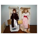 2 Franklin Heirloom porcelain dolls