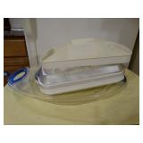 Pampered chef platter, egg carrier etc