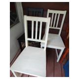 3 wood chairs