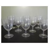 8 Goblets glasses 5 1/2"h