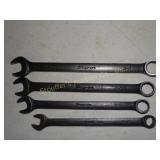 4 Snap On industrial finish comb. wrench SAE,