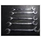 5 pc Snap On Double Open Angle wrenches, 1/4" -