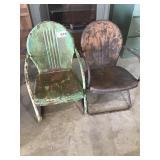 2 METAL LAWN CHAIRS