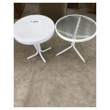 2 SMALL PATIO TABLES