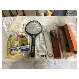 BUG ZAPPER, SLIDE RULE, GAS RANGE HOSE, TRIM