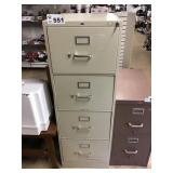 METAL 4 DRAWER FILING CABINET W KEY