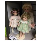 L STEELE PORCELAIN DOLLS 3.   12"- 14ï¿½ tall