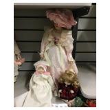 3 PORCELAIN DOLLS