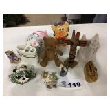 PIGGY BANKS, TOTEM POLE, FIGURINES