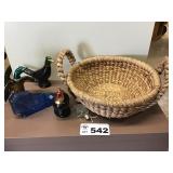 AVON BOTTLES, BASKET