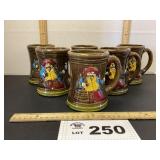 MCCOY BUCCANEER MUGS SET OF SIX