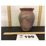 PINK / GREY POTTERY VASE MARKING 56