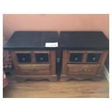 PAIR OF END TABLES