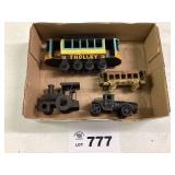 CAST IRON TROLLEYS / TRUCK / STEAM ENGINE