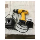 DEWALT DRILL, BATTERIES, CHARGER