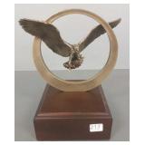 Signed Shoop (Wally) bronze eagle figural group -