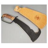 Woodsman Pal machete with leather sheath -