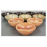 10 Warren MacKenzie small bowls- temmoku glaze,