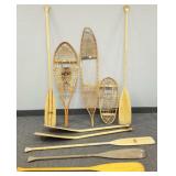 7 canoe paddles including Feather brand, Grey Owl,