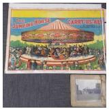 2 State Fair items - Jumping Horse carousel poster