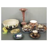 Group Asian pcs.: cloisonne, Satsuma, etc. -