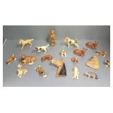 19 vintage Morten studio animal figures: dogs,